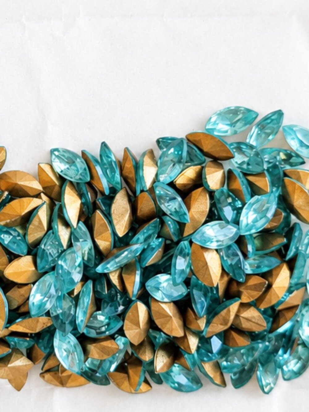 10x5 Aquamarine Navettes Marquise Factory Pack 2 gross